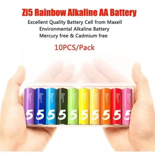 باتری قلمی Xiaomi Alkaline Z15 LR6 1800mAh رنگی بسته 10 عددی