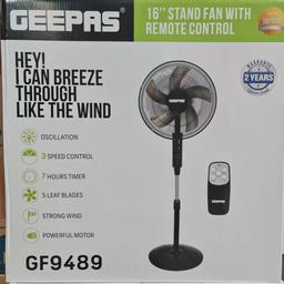 پنکه ایستاده جیپاس مدل GF9489N ا 16" stand fan

