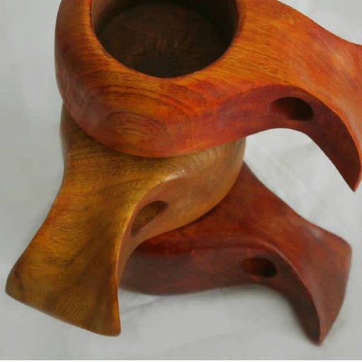 کوکسا دست ساز چوبی طرح ساده وتک سوراخ