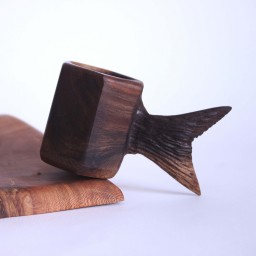 کوکسادشات اسپرسو دستساز چوبی   طرح دم ماهی .ماگ چوبی . لیوان چوبی