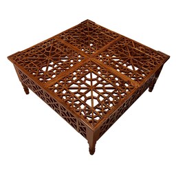 میز  وسط چوبی سنتی  طرح خورشیدی (1 در 1)