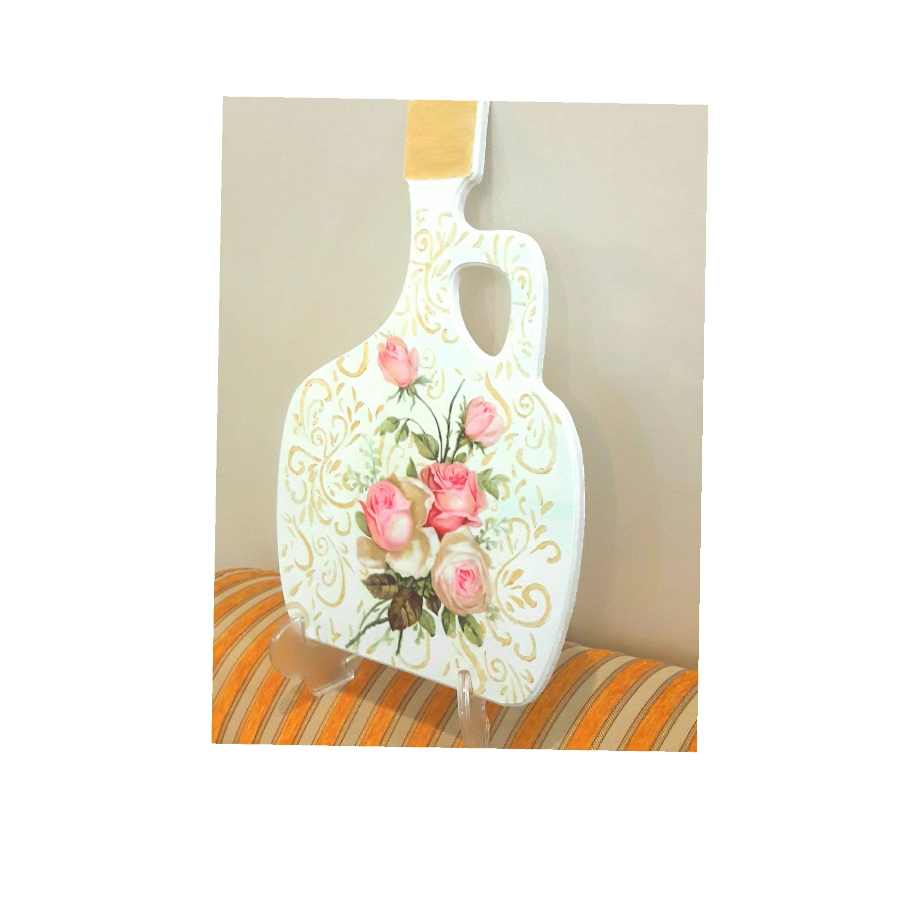 تخته سرو چوبی دکوپاژ دستساز طرح بطری