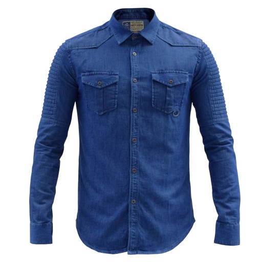 پیراهن مردانه جین اسپرت آبی (پایتی جامه)