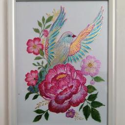 تابلو نقاشی ویترای، طرح پرنده خوشحال