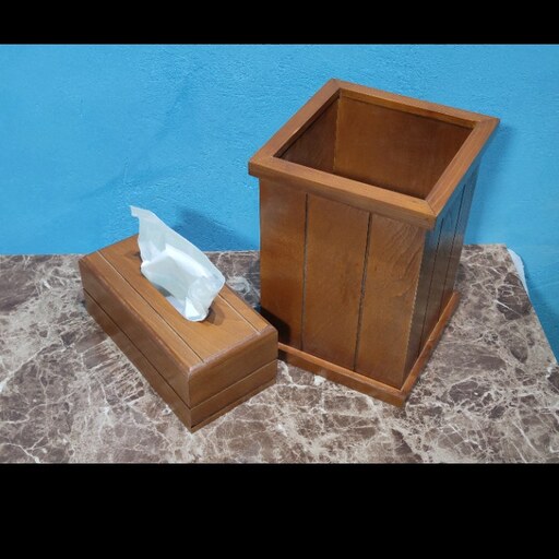 سطل اشغالی و جعبه دستمال کاغذی طرح نیما 