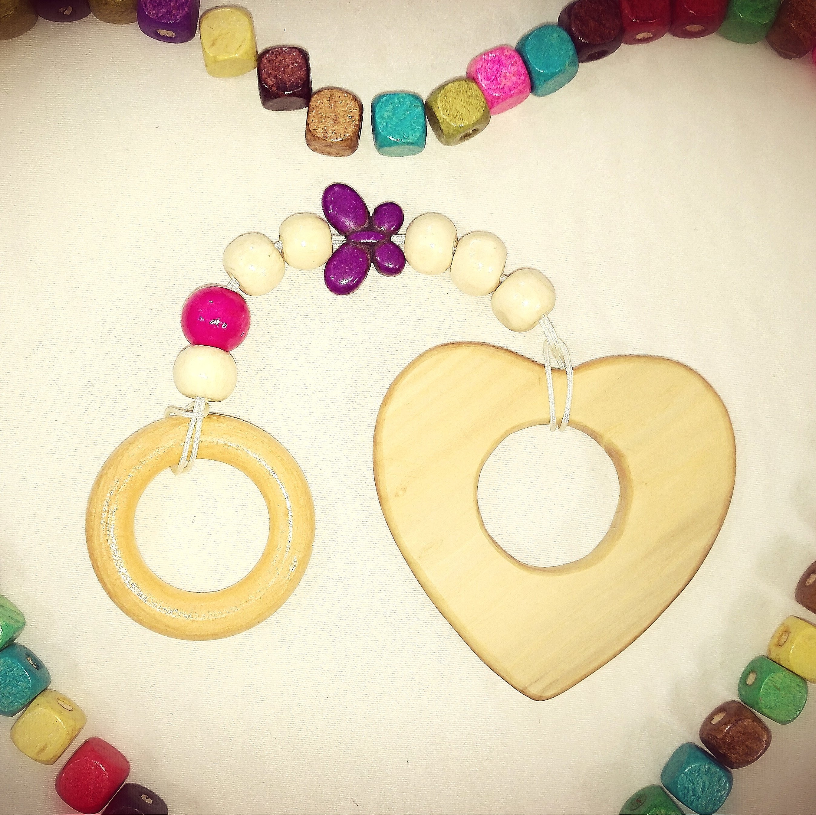 دندانگیر چوبی نی نی وود طرح قلب