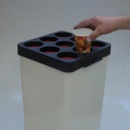 سطل زباله جالیوانی مخصوص لیوان های یکبار مصرف با گنجایش 1200لیوان