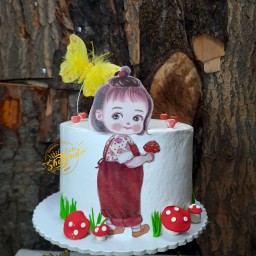 کیک خامه ای دخترانه