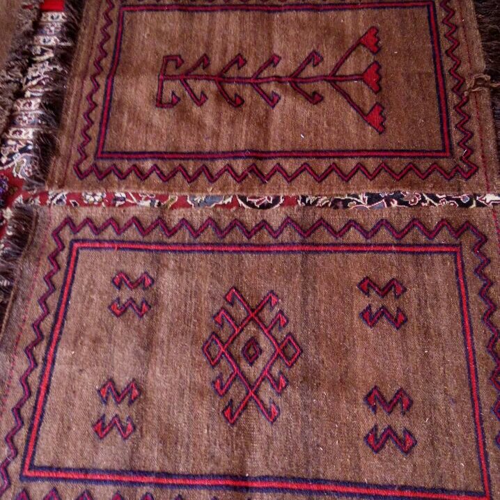 گلیم پشم شتر 65 در 90