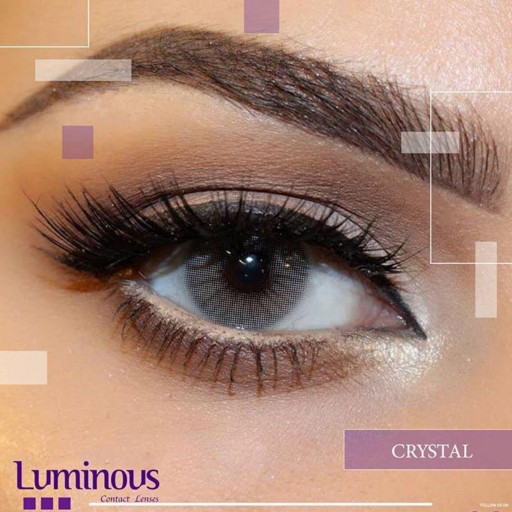 لنز رنگی  کره ای لومینوس قابل استفاده برای یک سال رنگ CRYSTAL