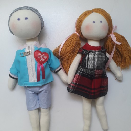 عروسک دختر و پسر پارچه ای
