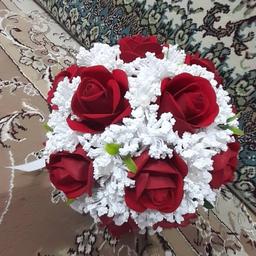 دسته گل عروس ترکیبی با گل رز