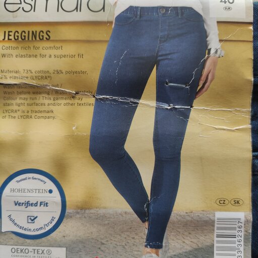 شلوار جین زنانه اسمارا بدون دکمه سایز 36_38