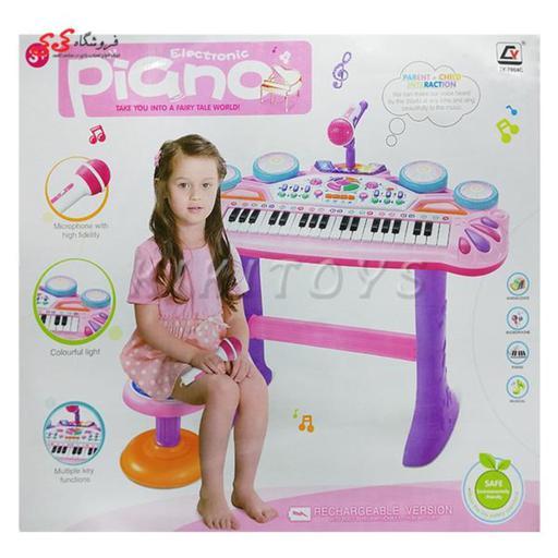 اسباب بازی  پیانوی پایه دار  با میکروفون Electronic Piano CY-7004C