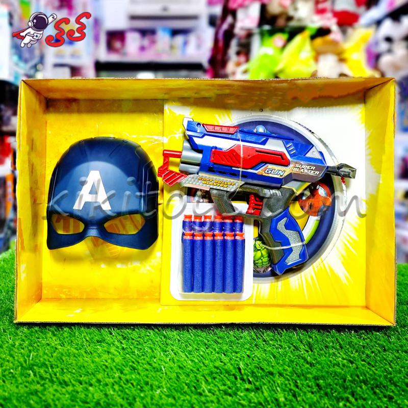 تفنگ طرح کاپیتان امریکا تیر اسفنجی اسباب بازی Captain America SB514
