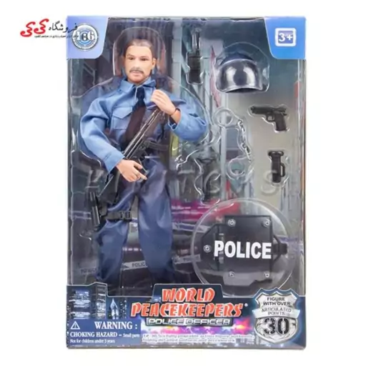 اکشن فیگور افسر پلیس ضد شورش 90178B برند ام اند سی POLICE WITH ACCESSORIES M-C T