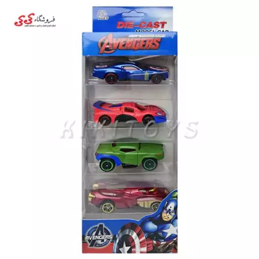 اسباب بازی ماشین فلزی اونجرز AVENGERS CARS 1210-11s