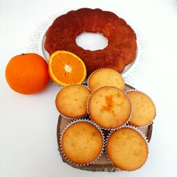 کاپ کیک پرتقالی رژیمی 250 گرمی بدون شکر و روغن و آرد سفید 