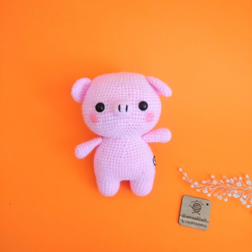 اسباب بازی عروسک بافتنی کاموایی خوک