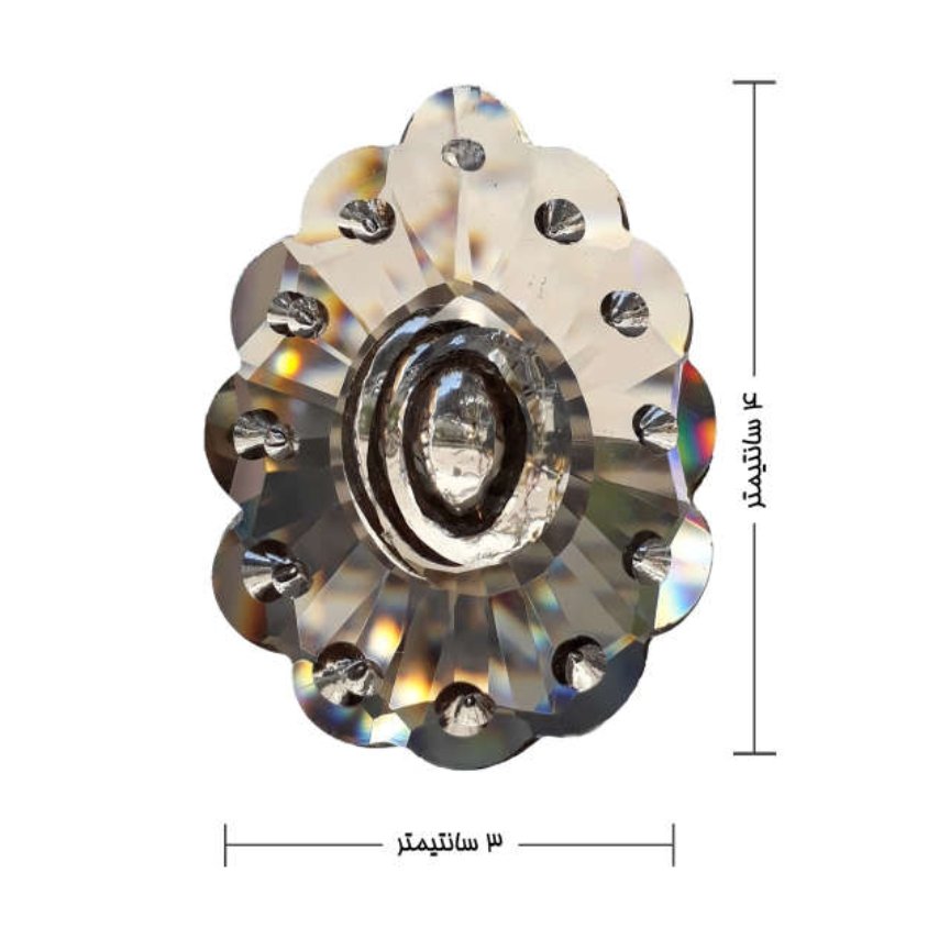 کریستال آویز لوستر مدل پیکوک کوچک برنز بسته 12عددی