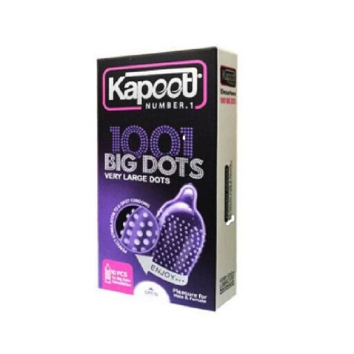 کاندوم کاپوت مدل  1001 big dots بسته 10 عددی