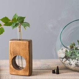 گلدان رومیزی(و قابلیت نصب به دیوار)  چوبی