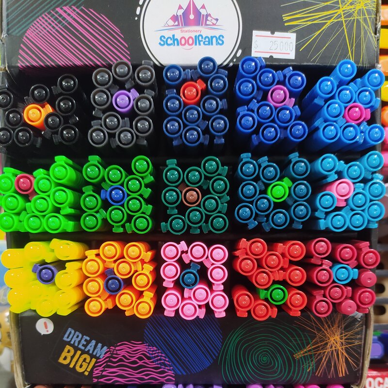 خودکار نوک نمدی در رنگ بندی متنوع و زیبا (برندهای اسکول مکس و سی-کلاس) 