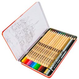 مداد رنگی آریا جعبه فلزی