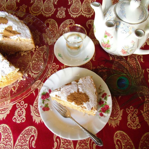 کیک چای و دارچین خانگی یک کیلویی