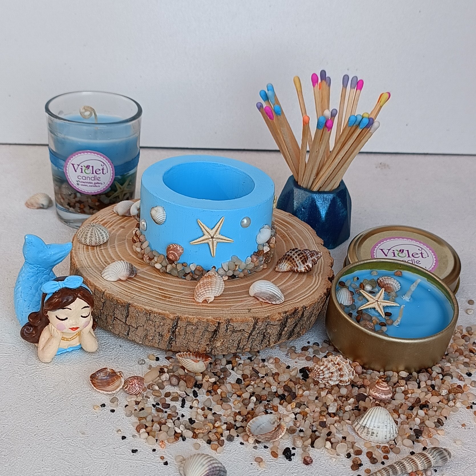 جاوارمری دریایی ، جا شمعی طرح دریایی 