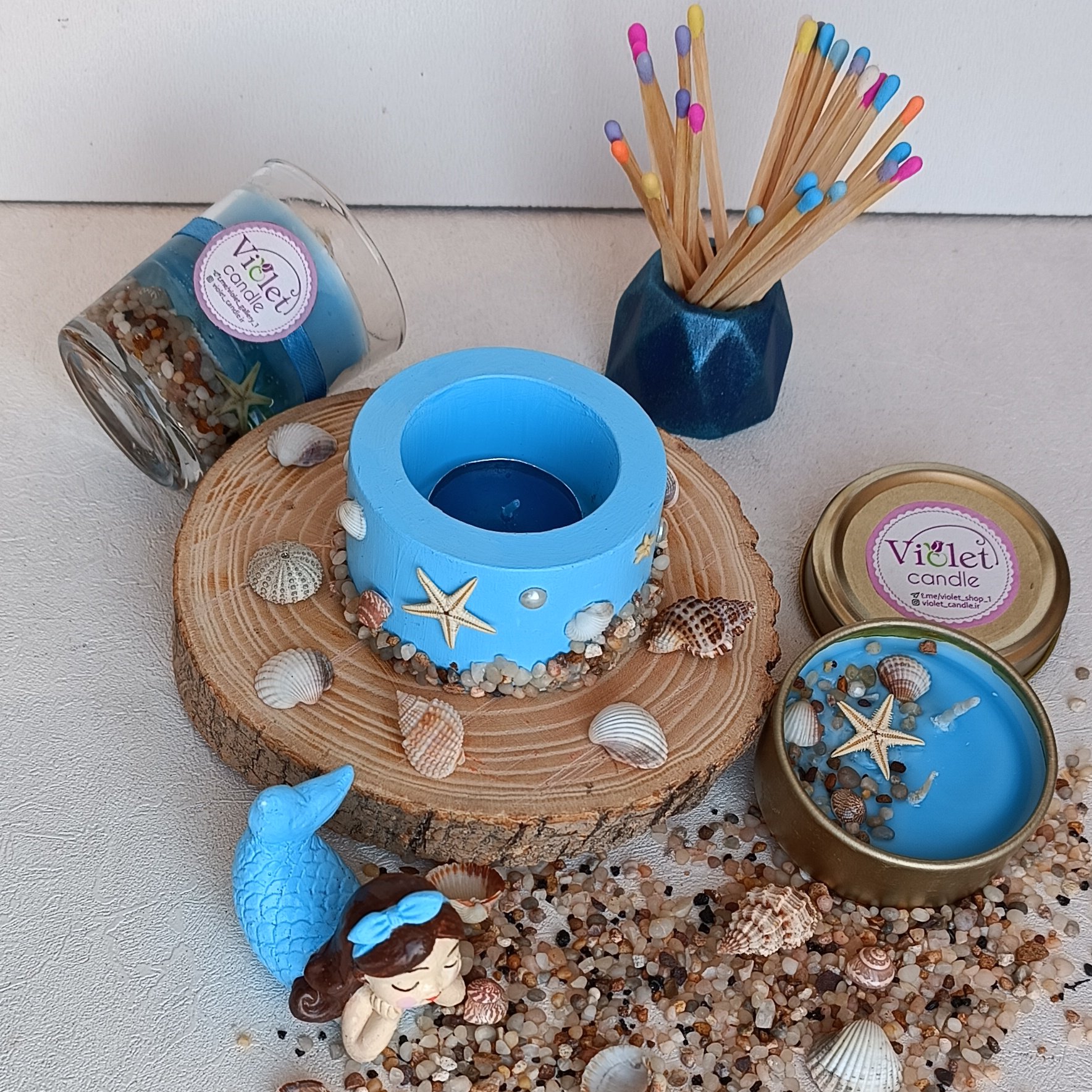 جاوارمری دریایی ، جا شمعی طرح دریایی 