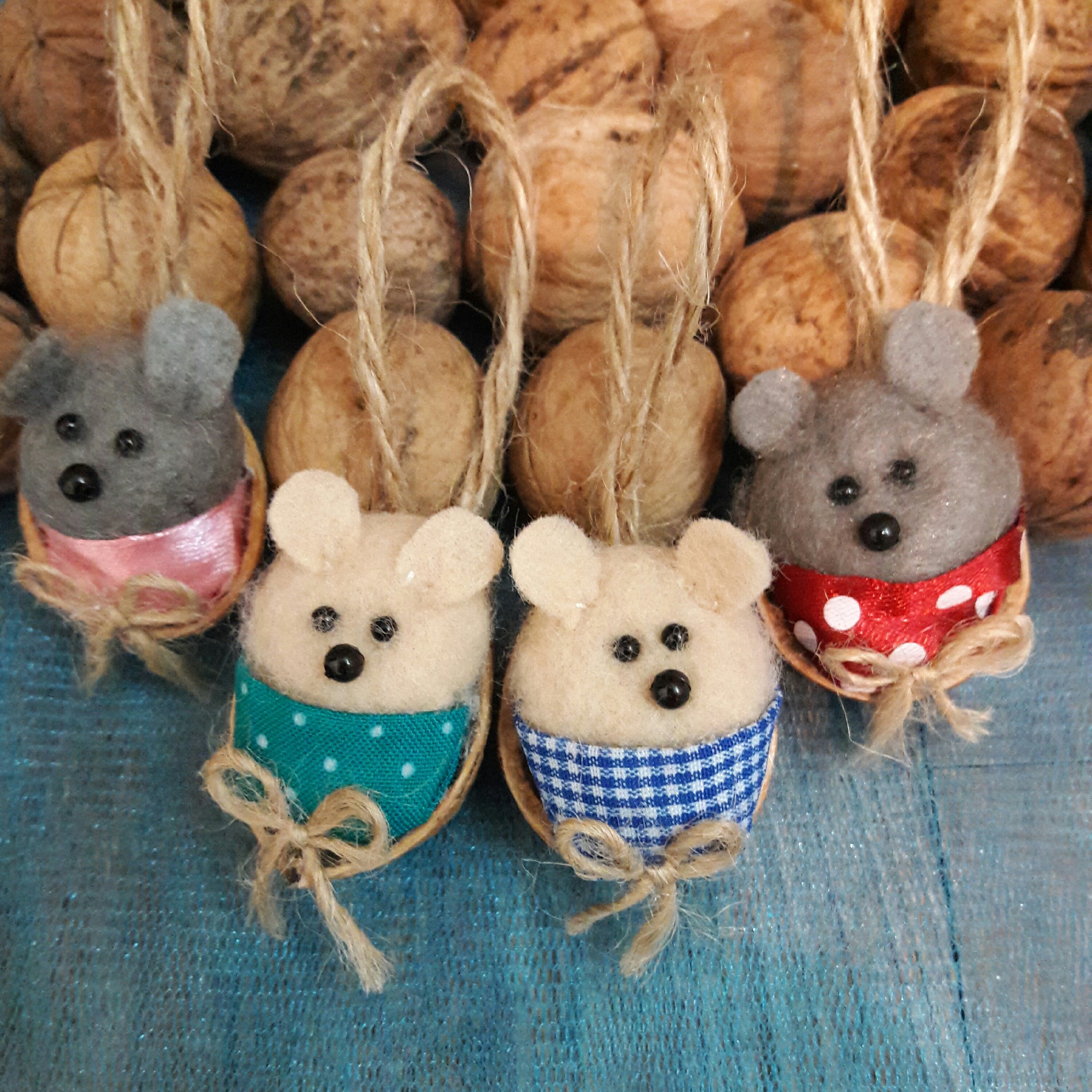 موش نمدی گردویی گیفت سرکلیدی