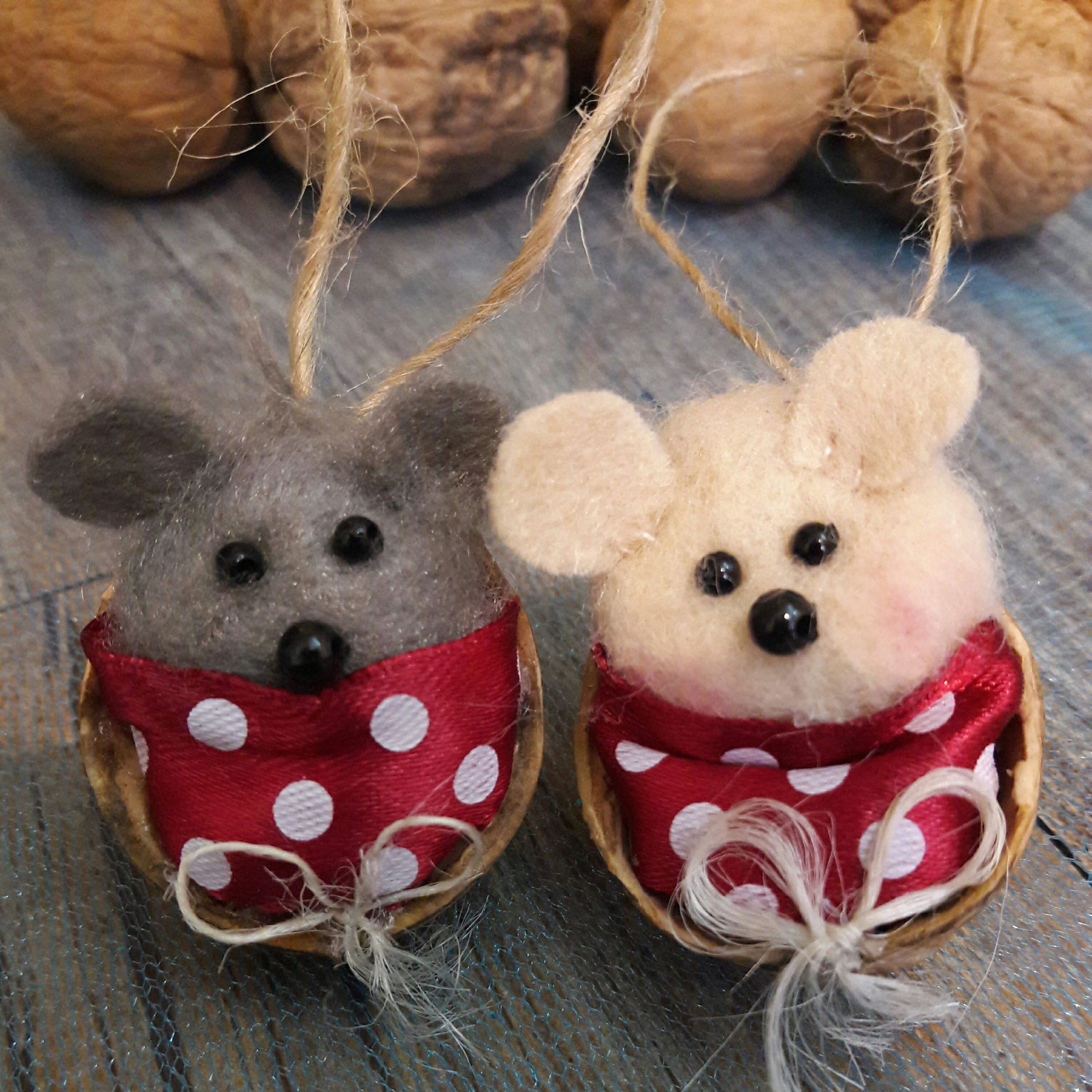 موش نمدی گردویی گیفت سرکلیدی