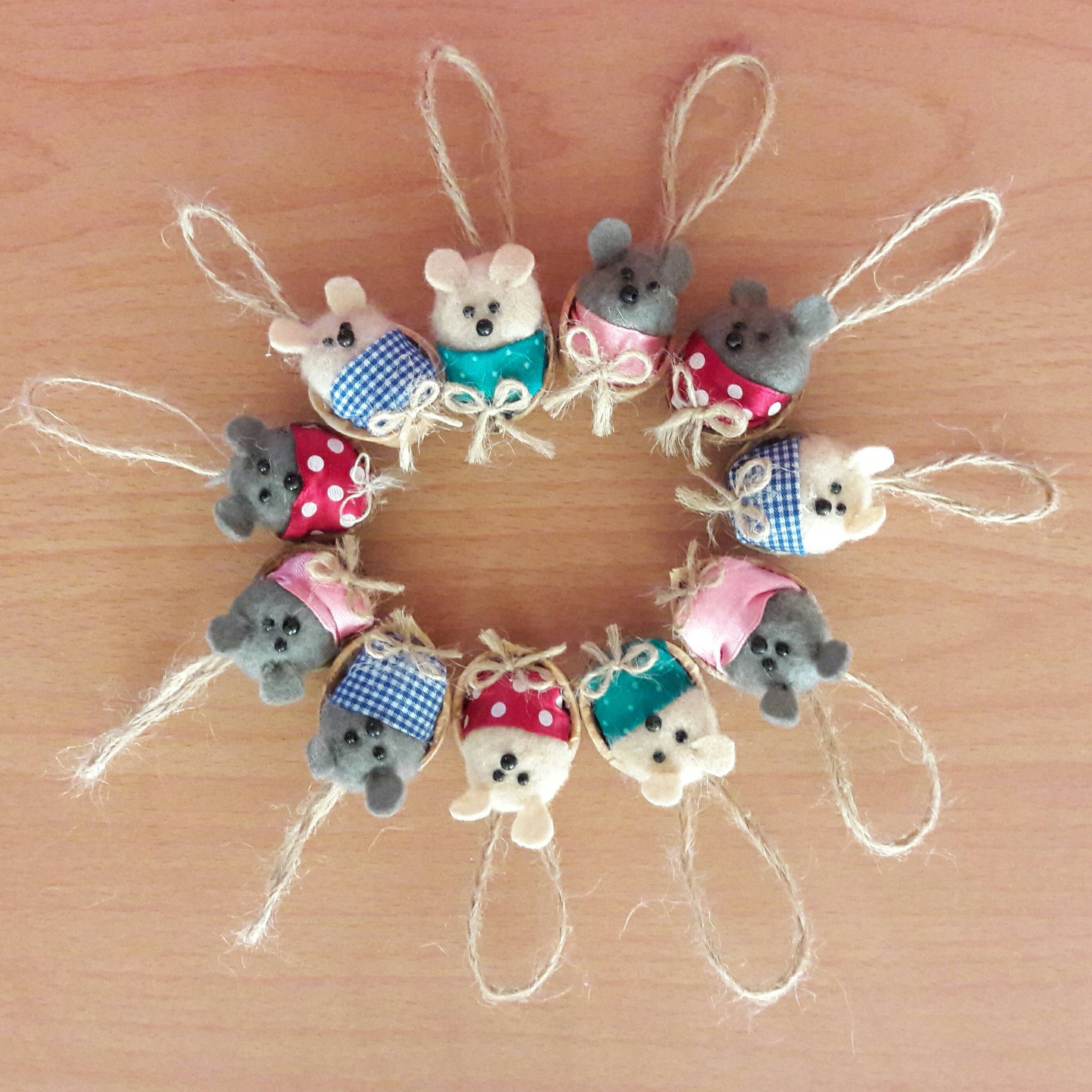 موش نمدی گردویی گیفت سرکلیدی