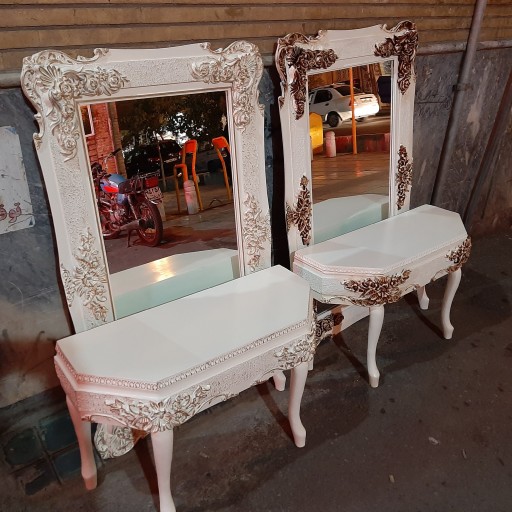 آیینه و کنسول های چوبی---میز و آینه