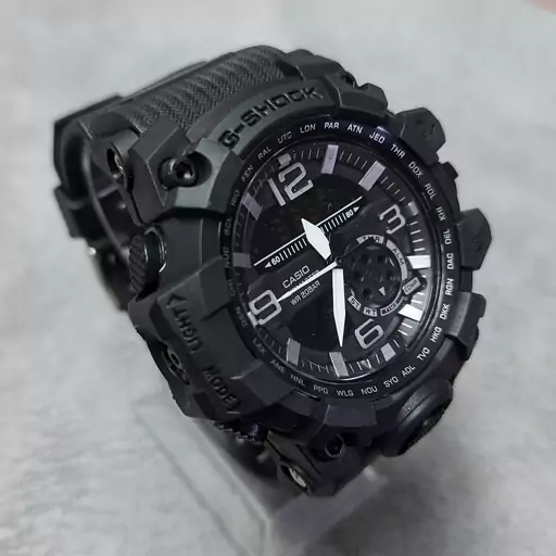 ساعت مردانه جیشاک کاسیو Casio دوزمانه  ژاپن مشکی عمده و تک