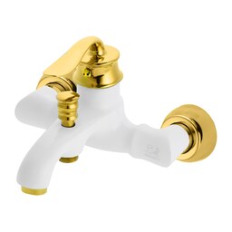 شیر حمام اسناپل مدل بامبو رنگ سفید طلا استاندارد