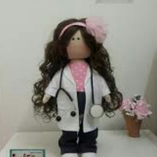 عروسک  پزشک همراه گوشی پزشکی 30سانتی