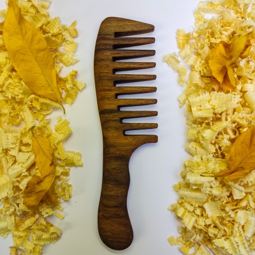 شانه چوبی دستساز  (درمان ریزش مو)