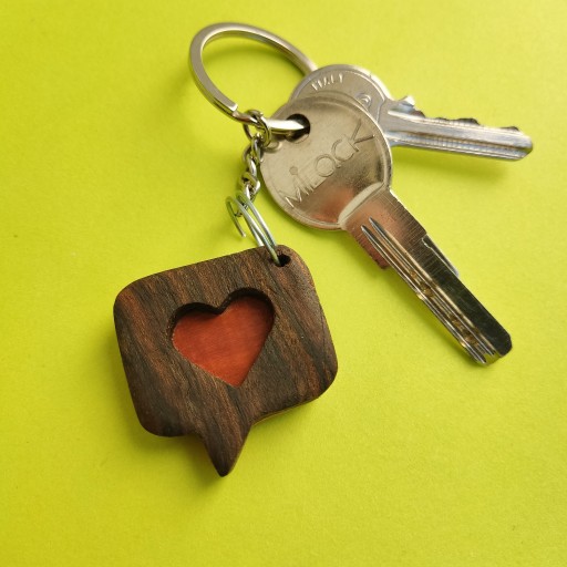 جا کلیدی چوبی (طرح قلب)