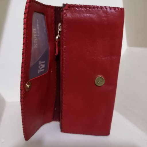 کیف پول زنانه چرمی دستدوز