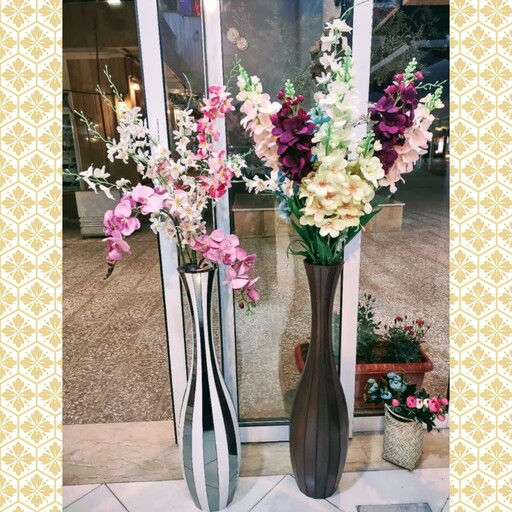 گلدان گل از جنس ام دی اف زیبا و بادوام و شکیل سایز بزرگ