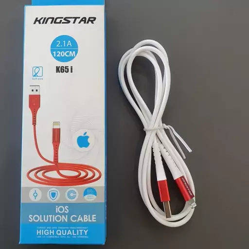 کابل شارژر و تبدیل USB به لایتنینگ کینگ استار مدل k65i طول 1.2 متر