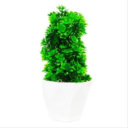گیاه مصنوعی با گلدان 20 سانتی  رنگ سبز