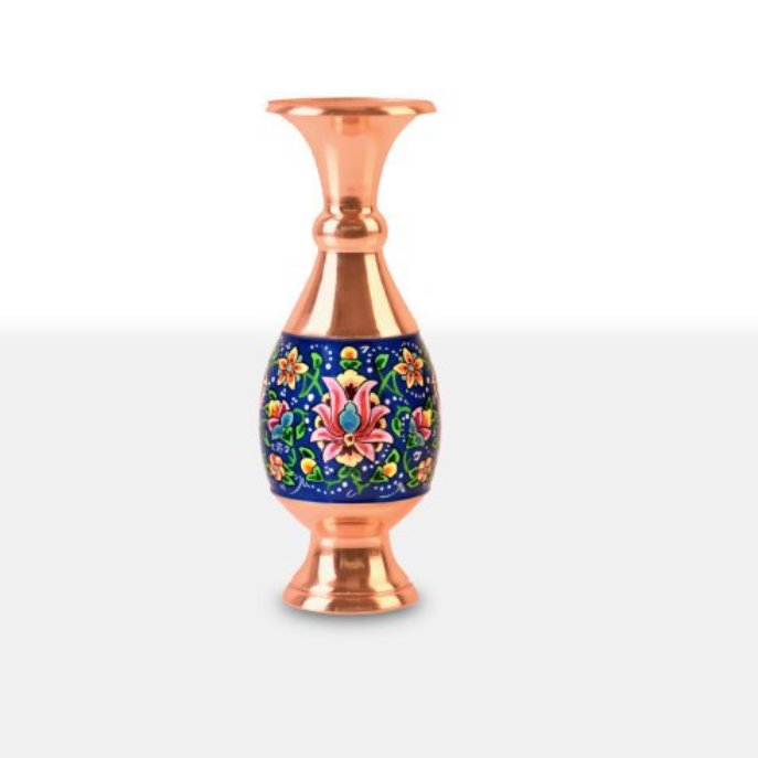 گلدان صراحی مس و پرداز 16
