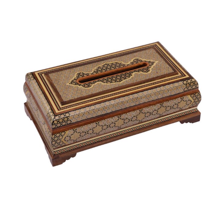 جعبه دستمال کاغذی خاتمکاری