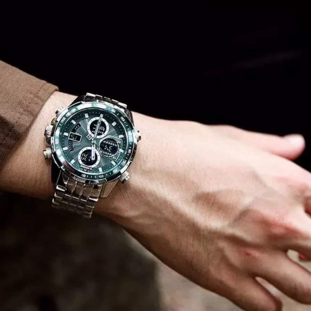ساعت مچی مردانه ناویفورس اورجینال رنگ بندی صفحه(سبز) Naviforce