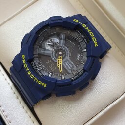 ساعت مچی مردانه و پسرانه کاسیو جی شاک عقربه های زرد رنگ  Casio G-Shock 