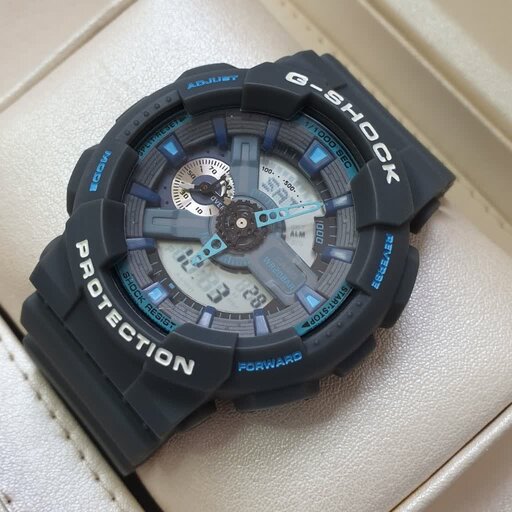 ساعت مچی مردانه و پسرانه کاسیو جی شاک عقربه های آبی رنگ  Casio G-Shock 