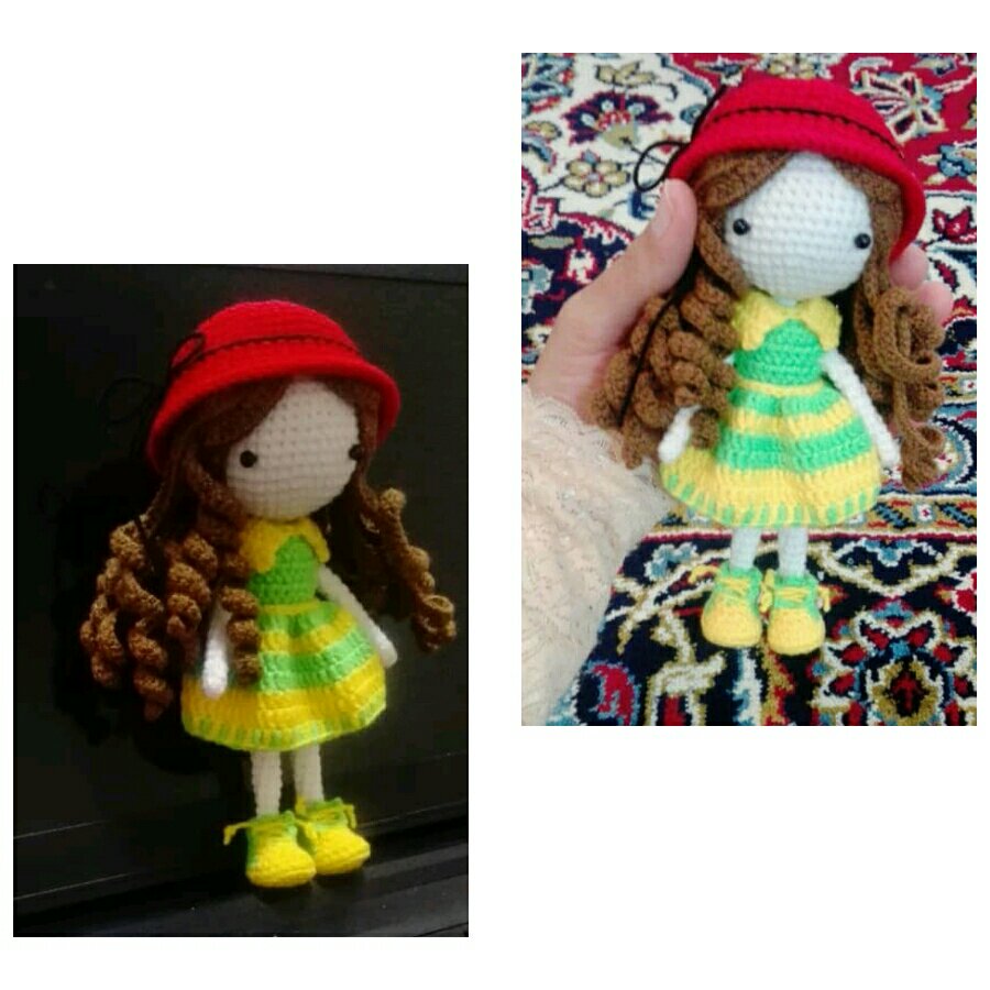 عروسک بافتنی دختر کد 03